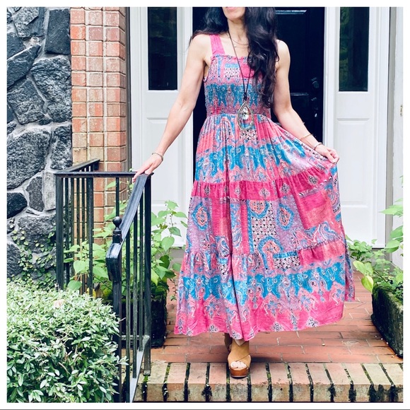 BOHO CHIC GORGEOUS PRINT MAXI DRESS - Picture 6 of 11